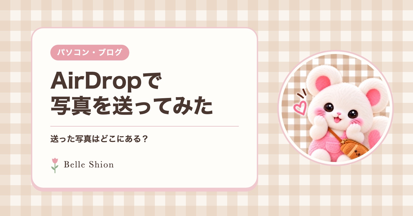 パソコン・ブログ。AirDropで写真を送ってみた。送った写真はどこにある？