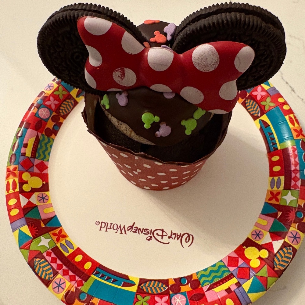 ガスパリラ・アイランド・グリルで買ったミニーのカップケーキ（私が撮影）